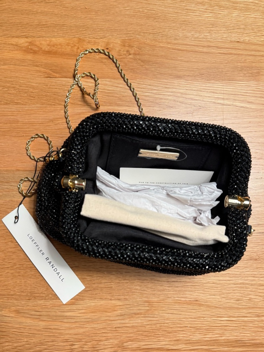 Loeffler Randall. Doreen Clutch with Crossbody Strap. Black. NWT. - Picture 8 of 9